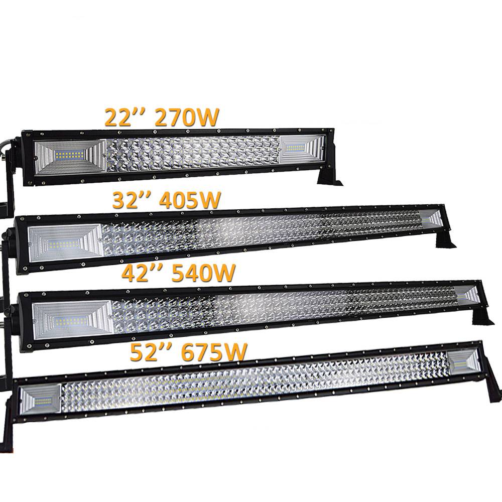 Straight LED Light Bar - Triple Row Side Mount - Ligth Bars Ireland
