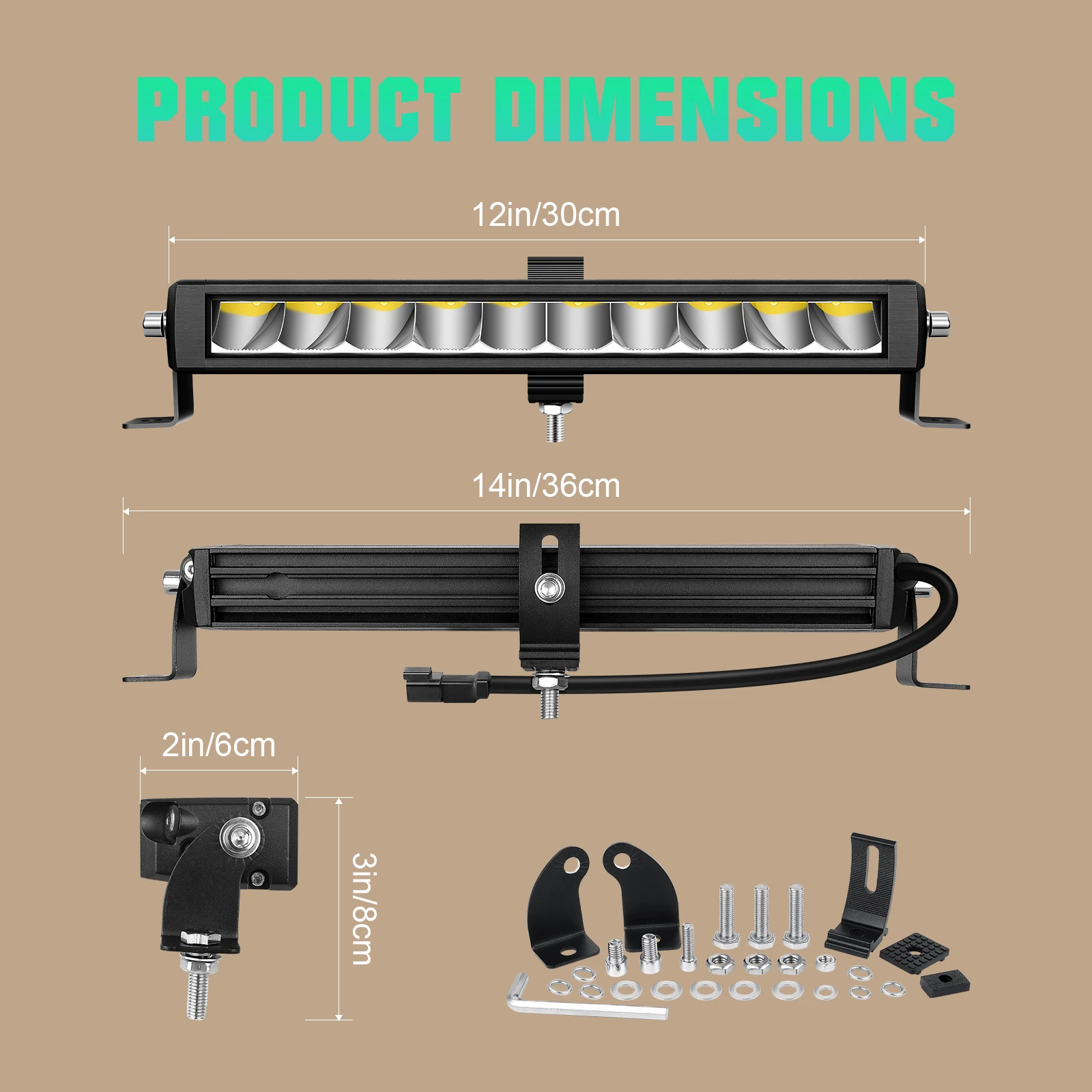 1x12inch 30W no wire